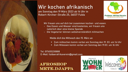 Afrikanisch kochen mit dem Fuldaer Afrika Verein